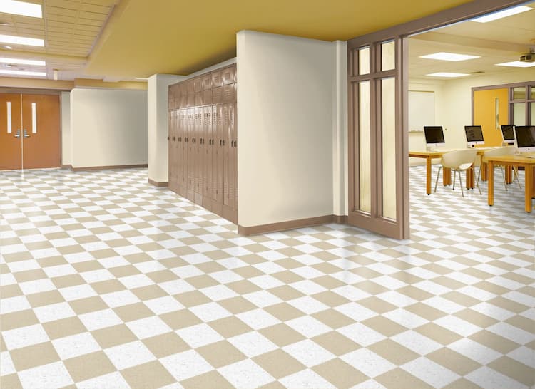 Porcelain Tile school flooring