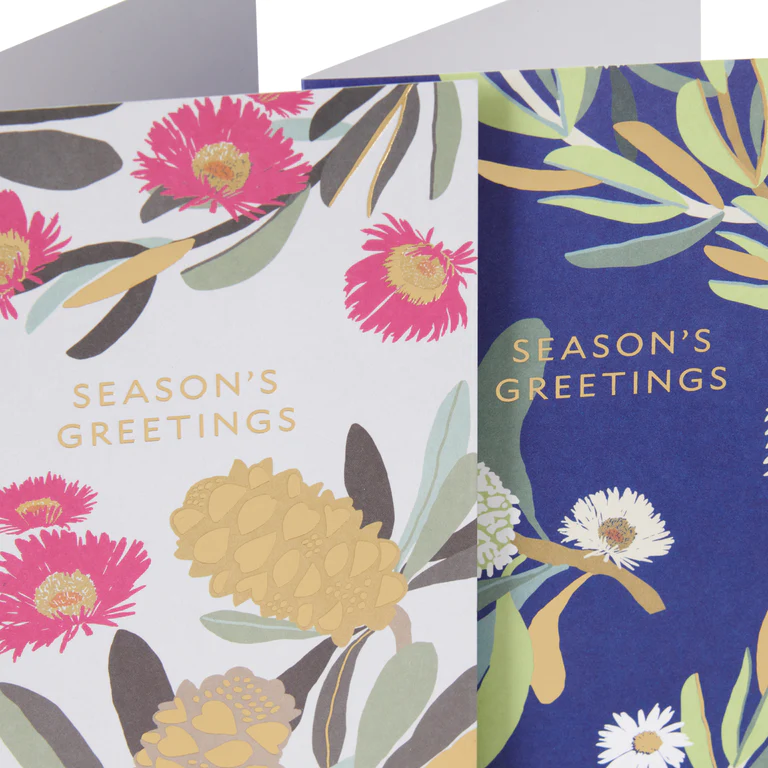 Two Gift Cards with Floral Print 
