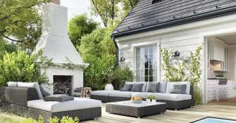 cozy outdoor space with outdoor furniture