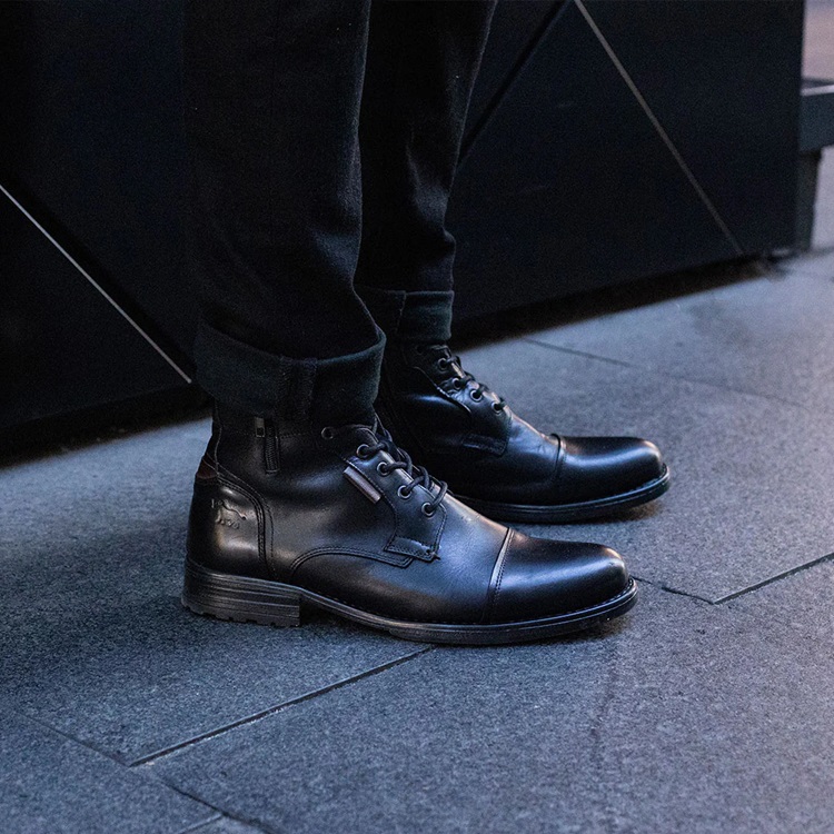 PORTER LACE UP BOOTS BLACK