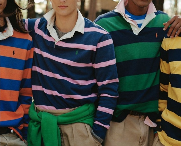 friends wear different rugby shirts