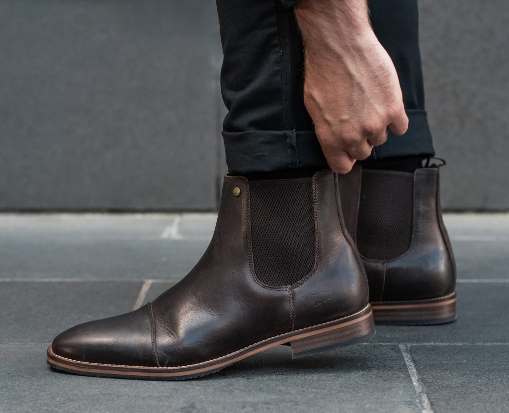 men's suede chelsea brown boots