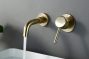 bathroom golden mixer tap