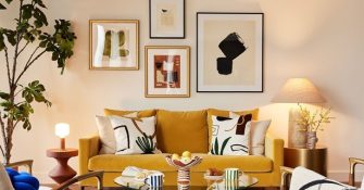 various artworks in the living room