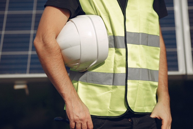 close up of a quality hi vis vest