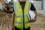 man wearing hi vis vest