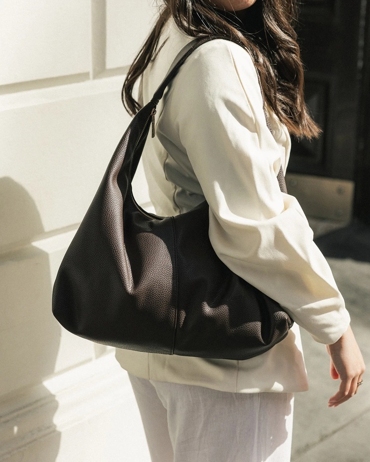 woman with a shoulder bag